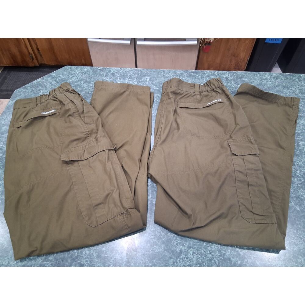 Craghoppers Mens Original Kiwi Trousers 38x31 Outdoor Hiking Cargo Pants 2 Pairs